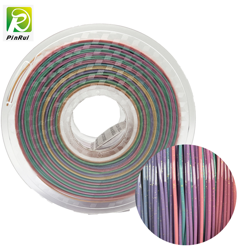 Pinrui Glitter PLA 1,75mm 3D-Drucker Filamentfunkeln funkelnde Regenbogenfarbe